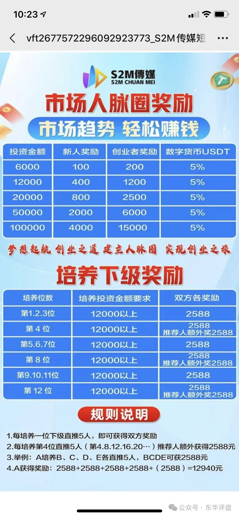 【S2M传媒】跟单类资金盘骗局，谭维开的杀猪盘，已经有2个团队被单割，即将崩盘跑路！(4)