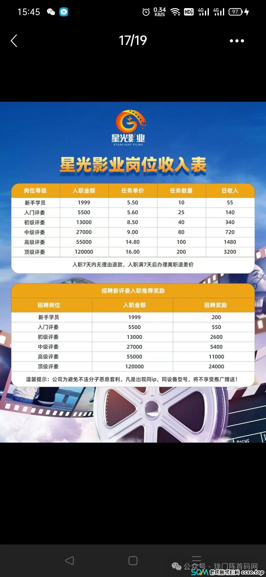 【崩盘预警】“星光影业”：一个分红型资金盘，超3万多名会员，操盘手已非法敛财数千万。现已开始单割，崩盘跑路迫在眉睫！(6)