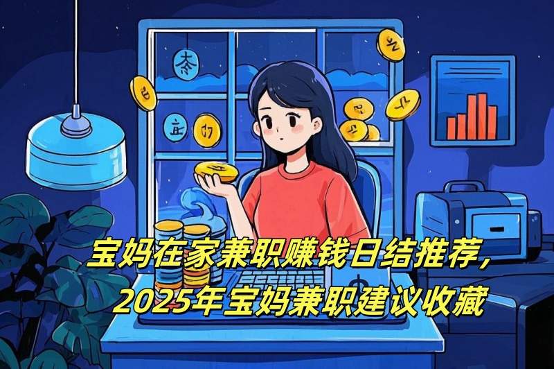 宝妈在家兼职赚米日结推荐，2025年宝妈兼职建议收藏