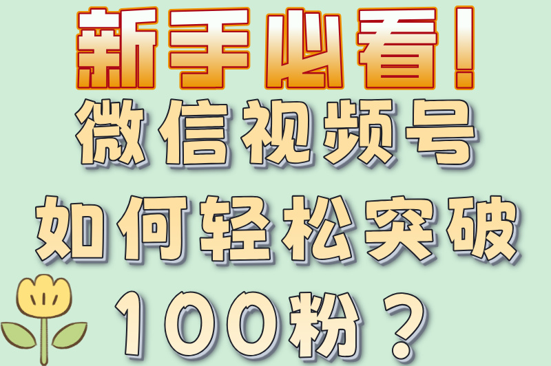 微信视频号如何涨100粉？如何变现？一文带你了解清楚！