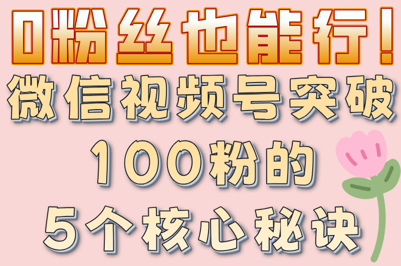 微信视频号如何涨100粉？如何变现？一文带你了解清楚！