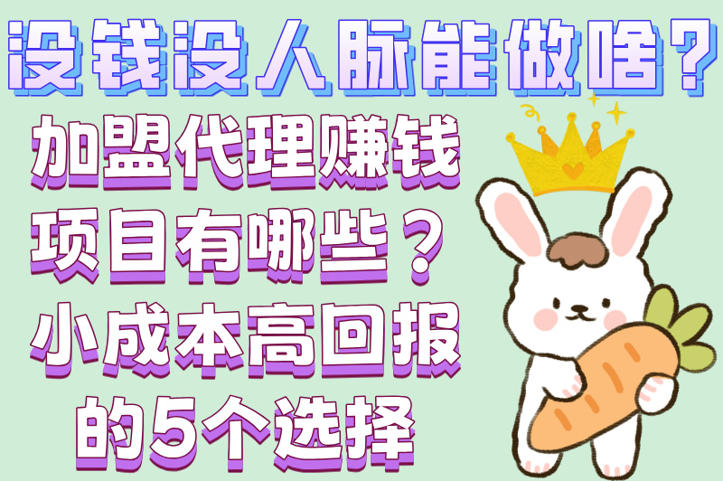 揭秘!加盟代理赚米项目有哪些?这5个行业稳赚不赔!