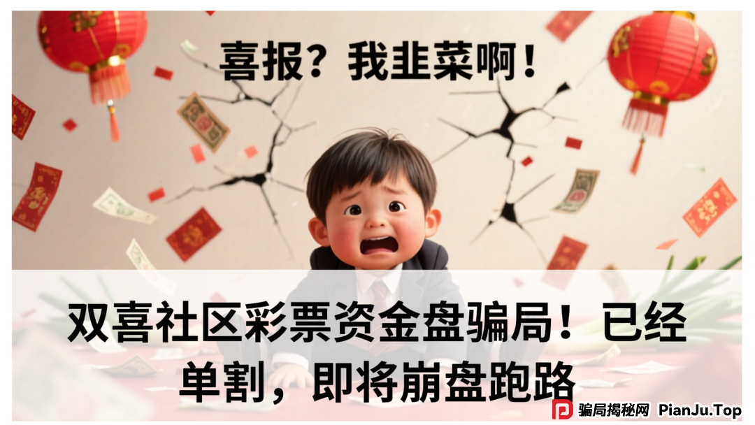 双喜社区彩票资金盘骗局!已经单割,即将崩盘跑路