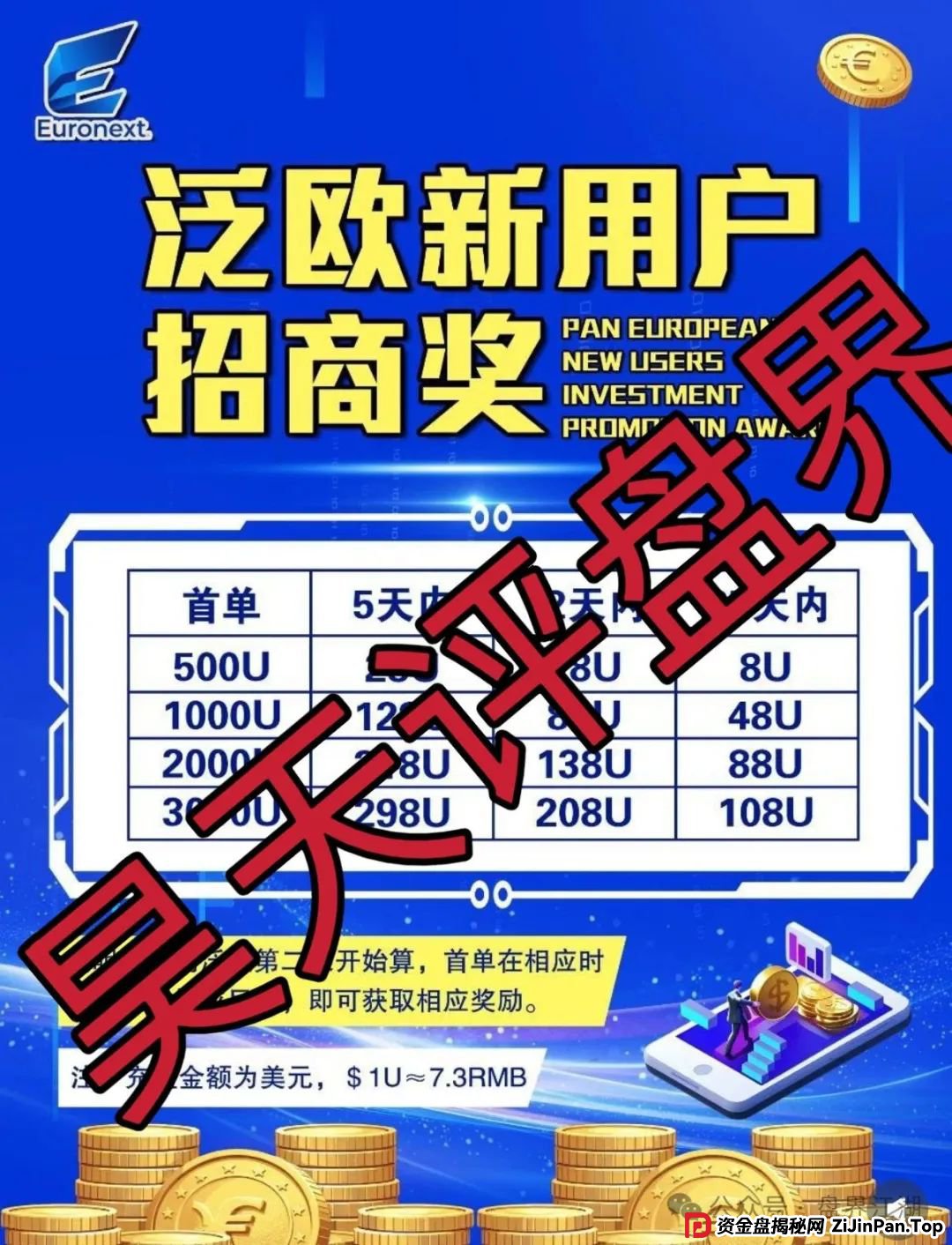 高度预警：euronext（泛欧交易所）跟单资金盘骗局，看见一定要远离！