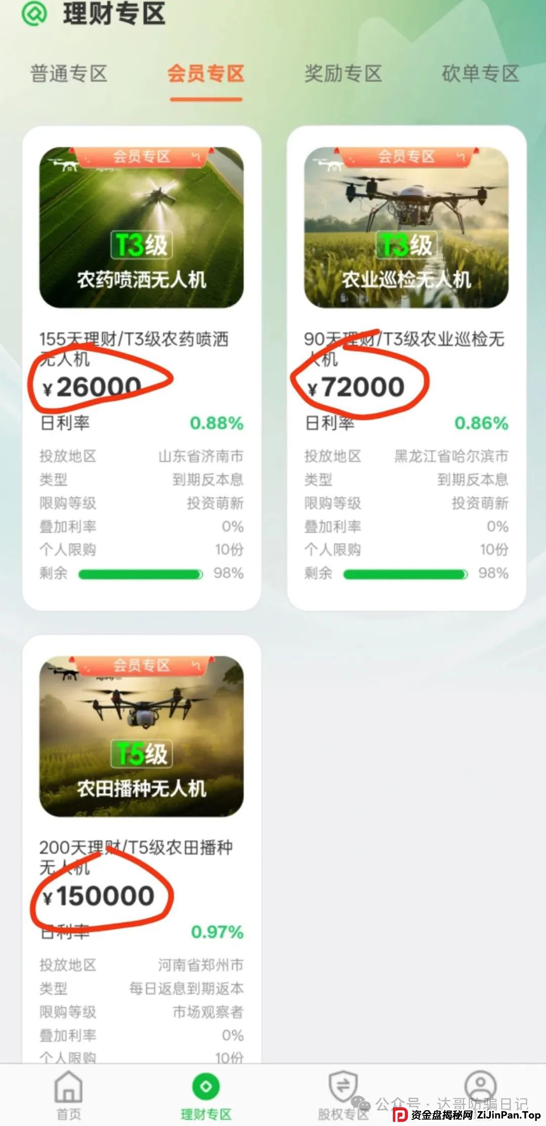警惕:农飞网资金盘项目投资金额大,提现门槛高,不要把盘子当理财,项目走多远未知,远离大额投资产品,当心竹篮打水一场空。 警惕:农飞网资金盘项目投资金额大,提现门槛高,不要把盘子当理财,项目走多远未知,远离大额投资产品,当心竹篮打水一场空。