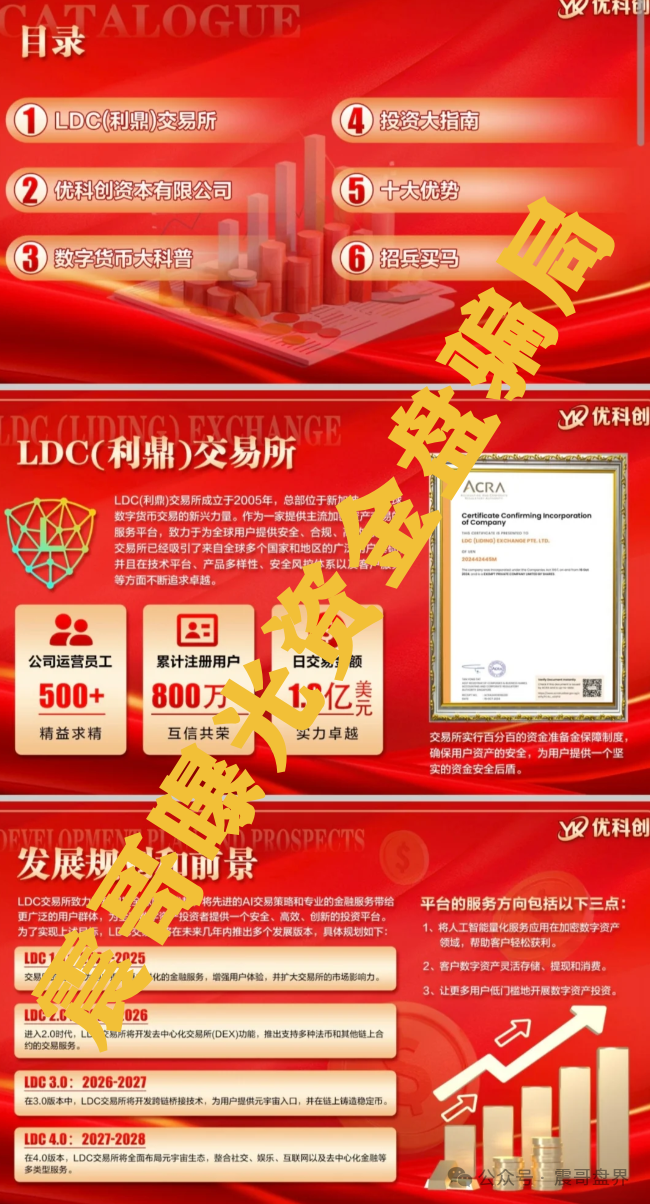 【重磅爆料】LDC利鼎交易所跟单骗局大起底!震哥带你扒皮优科创资本 【重磅爆料】LDC利鼎交易所跟单骗局大起底!震哥带你扒皮优科创资本