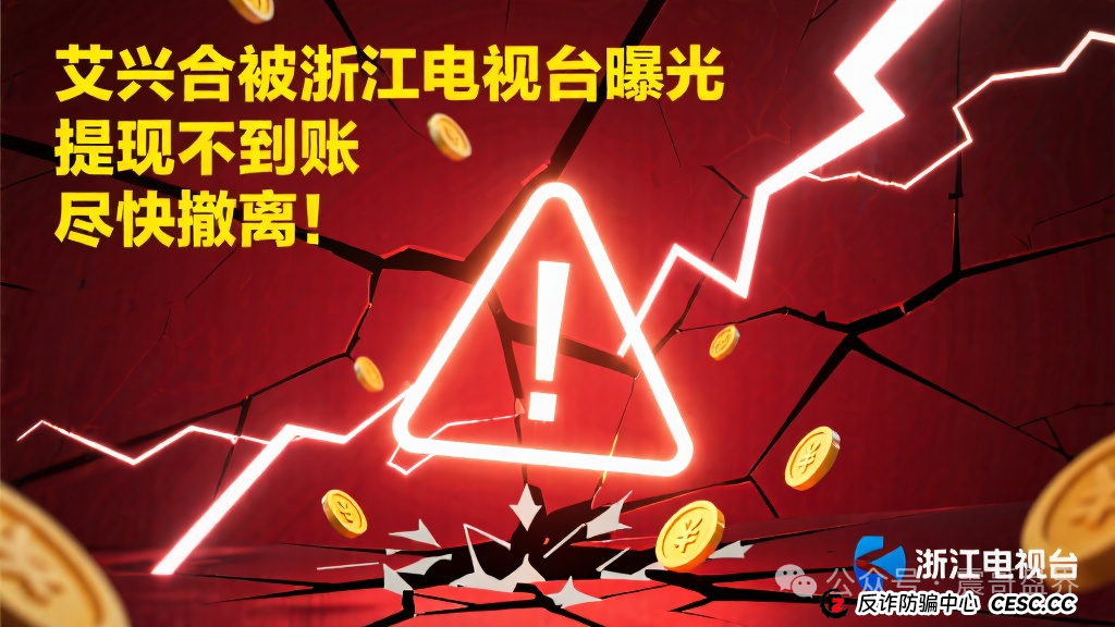 艾兴合被浙江电视台曝光，提现大批量不到账，尽快撤离！