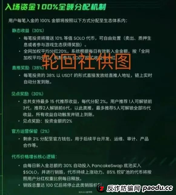【SOLO 】警惕！项目智能合约资金盘，短命收割套路曝光