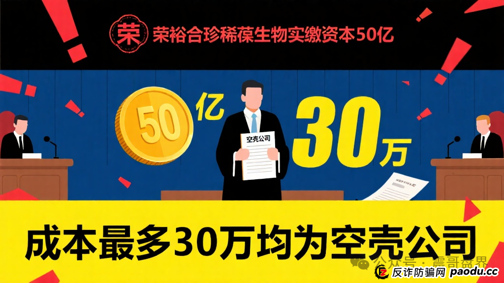 荣裕合的珍稀葆生物实缴资本50亿成本最多30万,都是空壳公司 荣裕合的珍稀葆生物实缴资本50亿成本最多30万,都是空壳公司
