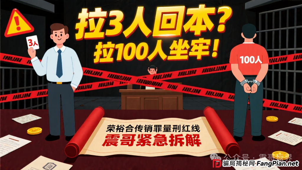 拉3人回本?拉100人坐牢!荣裕合传销罪量刑红线震哥紧急拆解