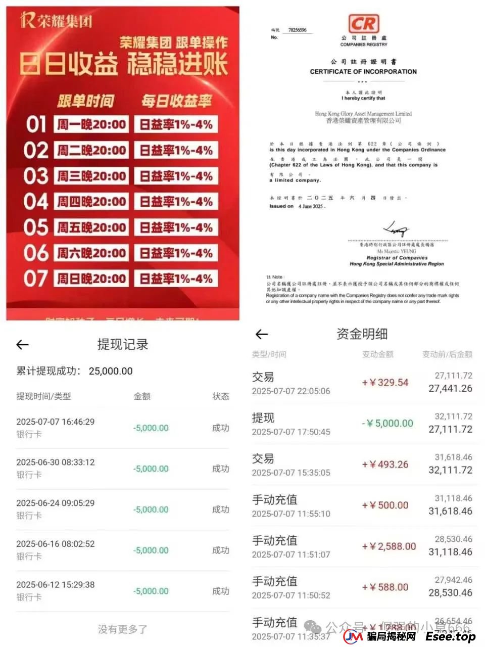 【紧急预警】“荣耀集团”开始单割会员!千万元级骗局即将崩盘,速撤! 【紧急预警】“荣耀集团”开始单割会员!千万元级骗局即将崩盘,速撤!