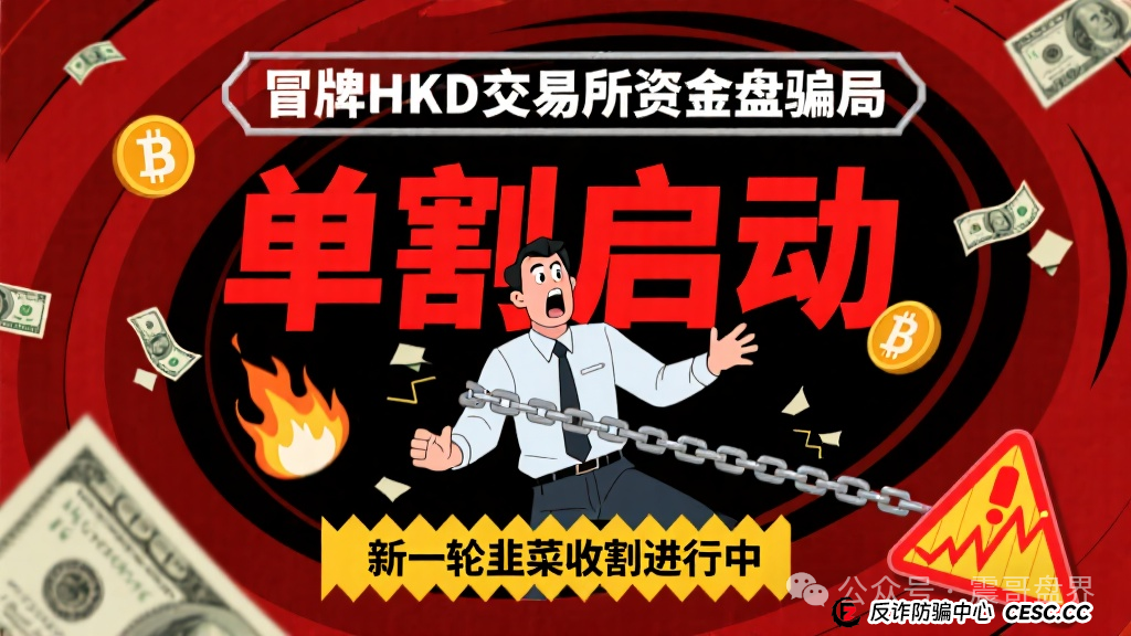 冒牌HKD交易所资金盘骗局，已经开始单割，一轮圈韭菜盘