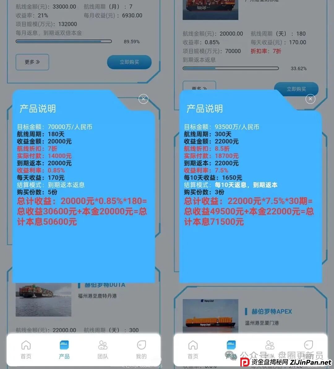 11月19号曝光‼️最新资金盘诈骗项目，赫伯罗特航运，富达管家，中国华能...马上崩盘跑路。