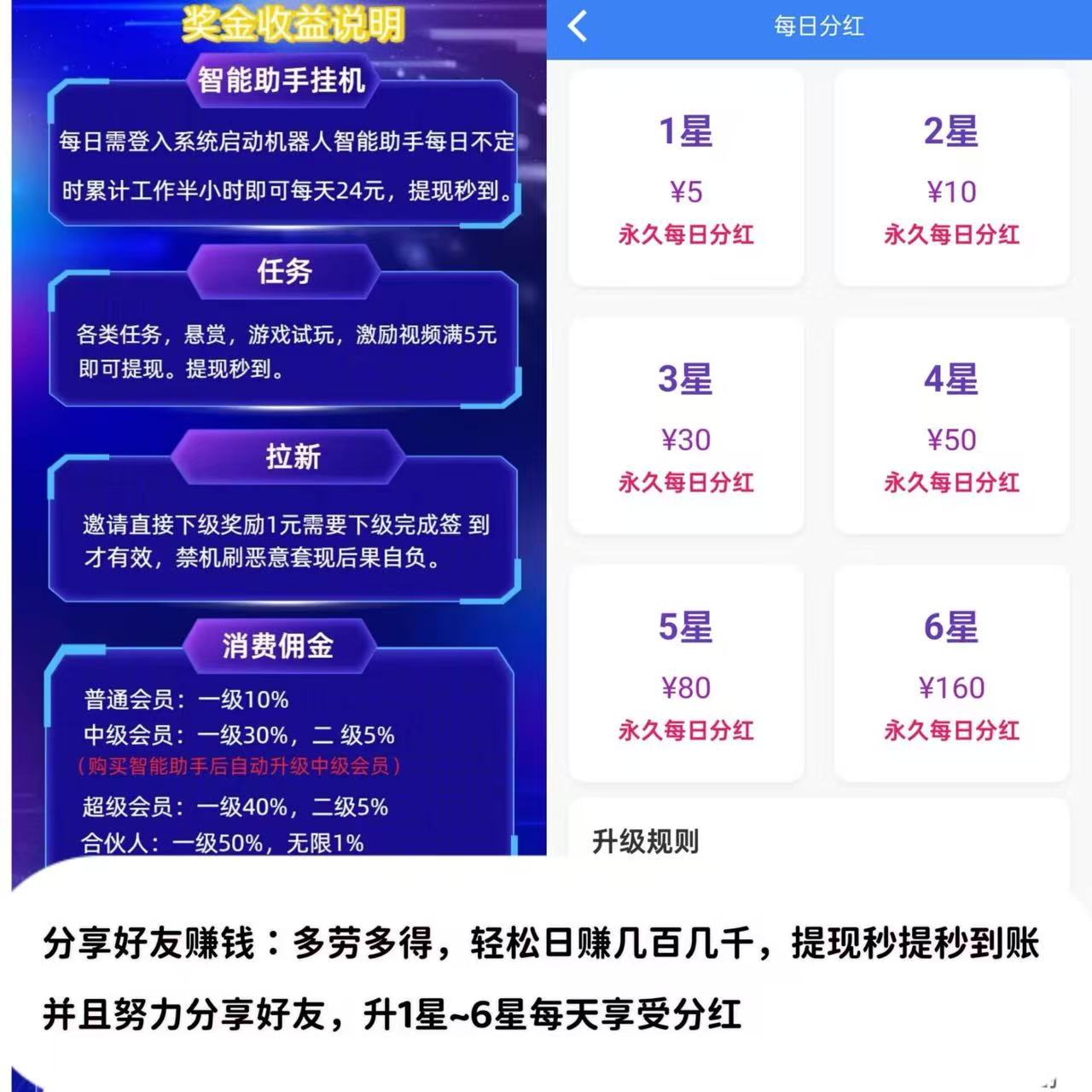 AI自动赚钱+看广告赚钱+星级每日分红+拉新奖励……等等,提现秒到账 AI自动赚钱+看广告赚钱+星级每日分红+拉新奖励……等等,提现秒到账