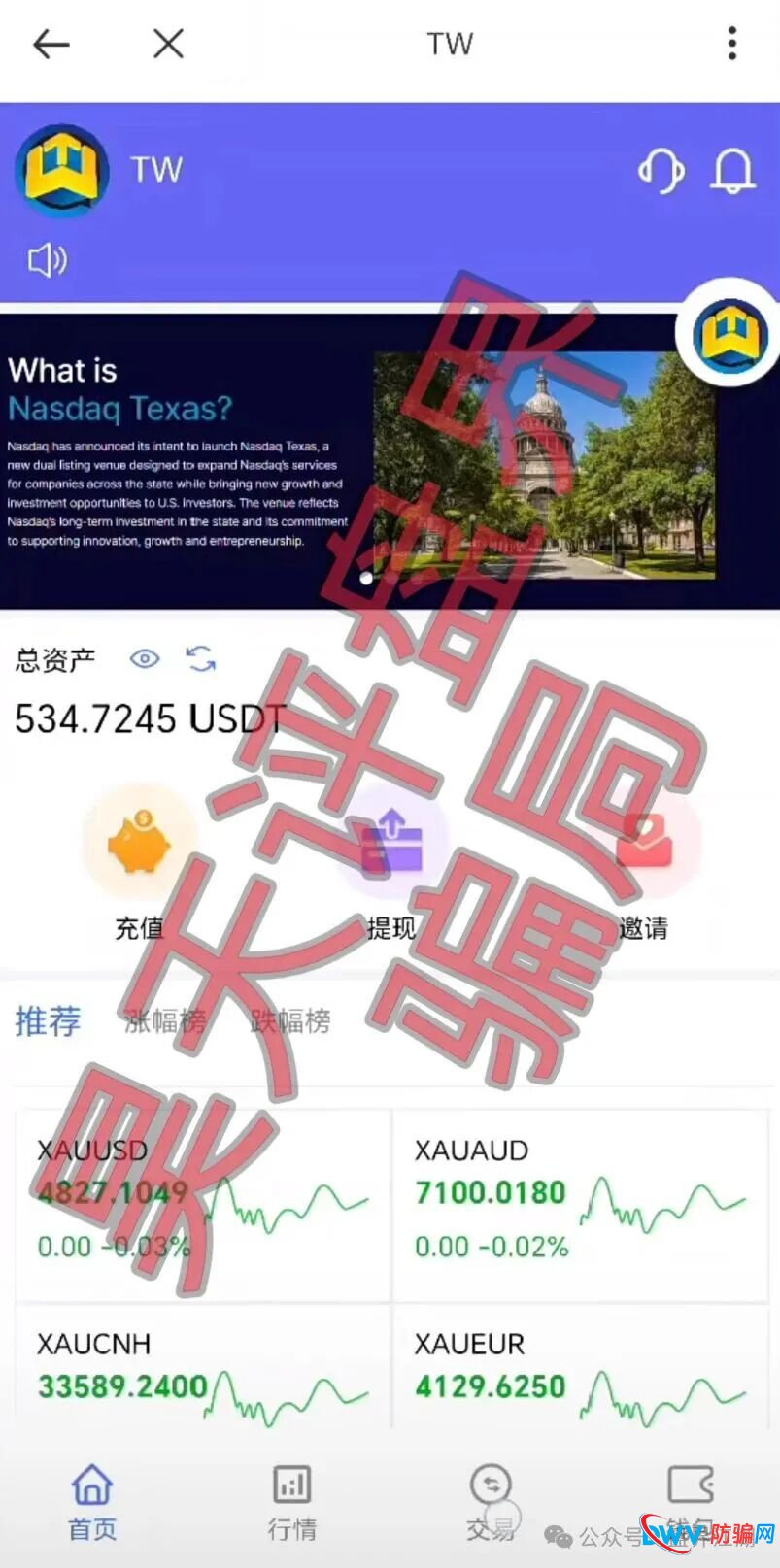 纳斯达克TW交易所黄金带单类资金盘骗局，多次单割会员，即将崩盘跑路